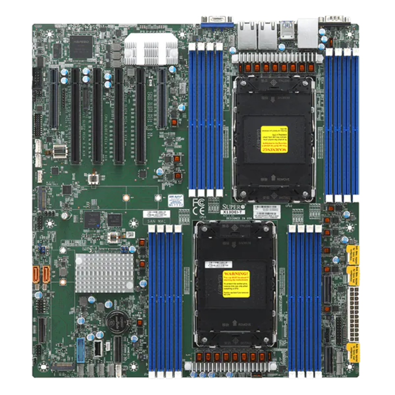 Серверная платформа SYS-741P-TRT (bundle4): 4U(Tower) 2x LGA-4677 16x DDR5 RDIMM 8x3.5 SATA/SAS*/NVME* 4x PCIe 5.0 x16 FHFL 2x PCIe 5.0 x8 FHFL 2x PCIe 4.0 x2 NVMe M.2 2-Port 10GbE (SuperMicro SYS-741P-TRT (bundle4)), фото 6
