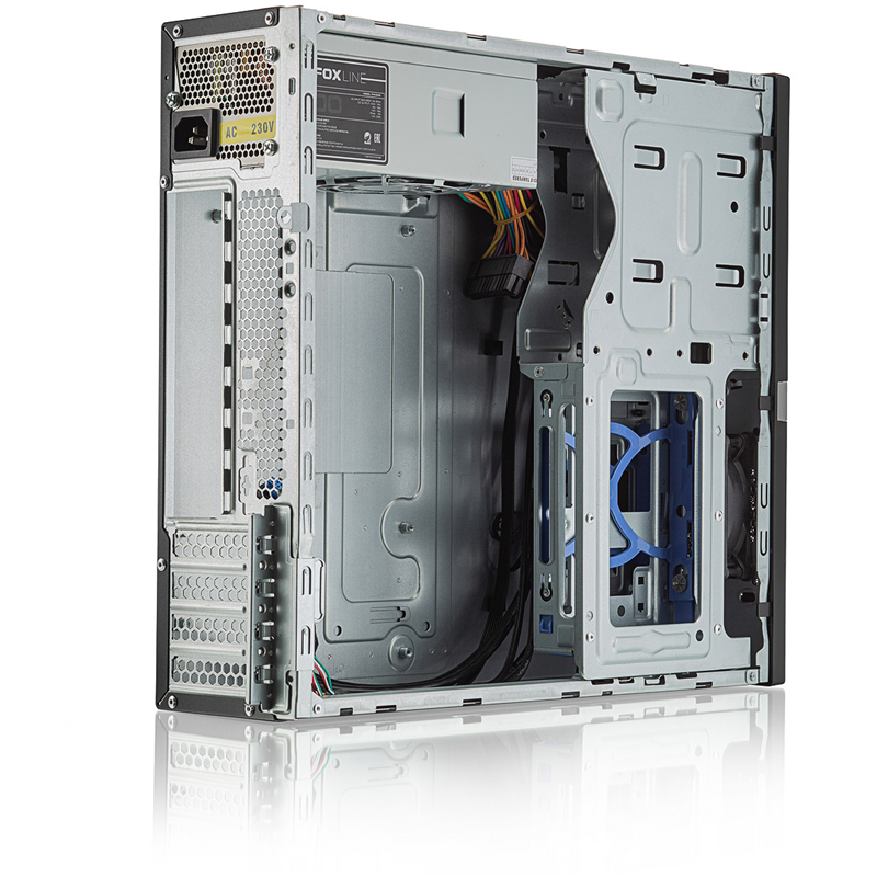 Корпус для ПК Foxline mATX Desktop, Mini Tower, с БП 300 Вт, чёрный, под mATX, Mini-ITX, материал сталь, фото 4