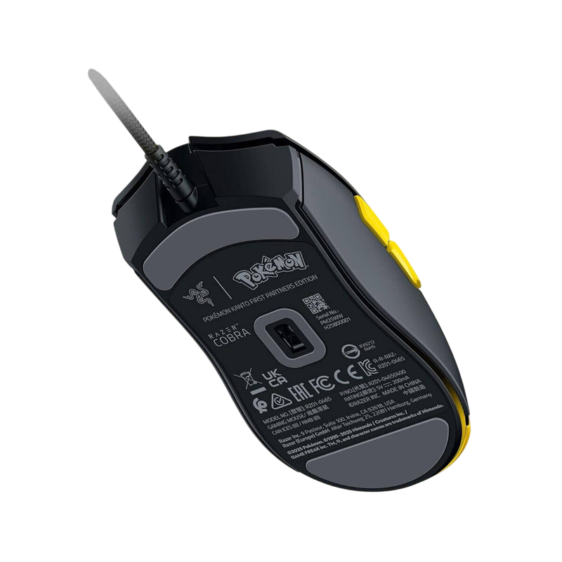 Мышь Razer Cobra - Pokemon Kanto Starters, проводное подключение, USB-A, 8500 dpi, жёлтый, фото 5