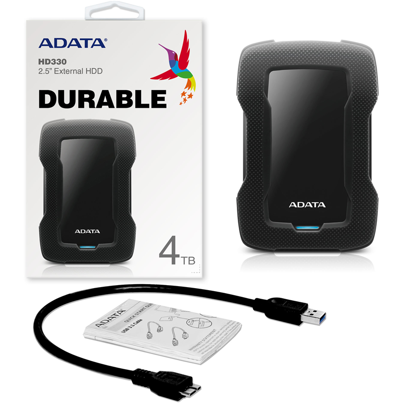 Внешний накопитель ADATA AHD330-4TU31-CBK, HDD 4 ТБ, USB 3.2 Gen 1 Type-A, фото 6