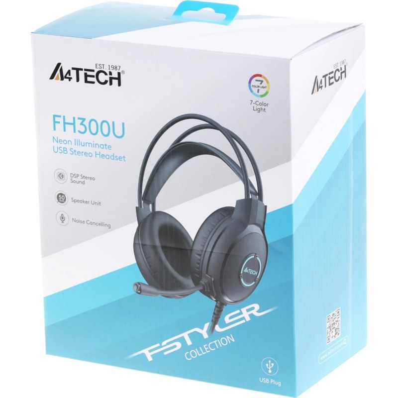 Гарнитура A4Tech Fstyler FH300U USB, чёрный, фото 5