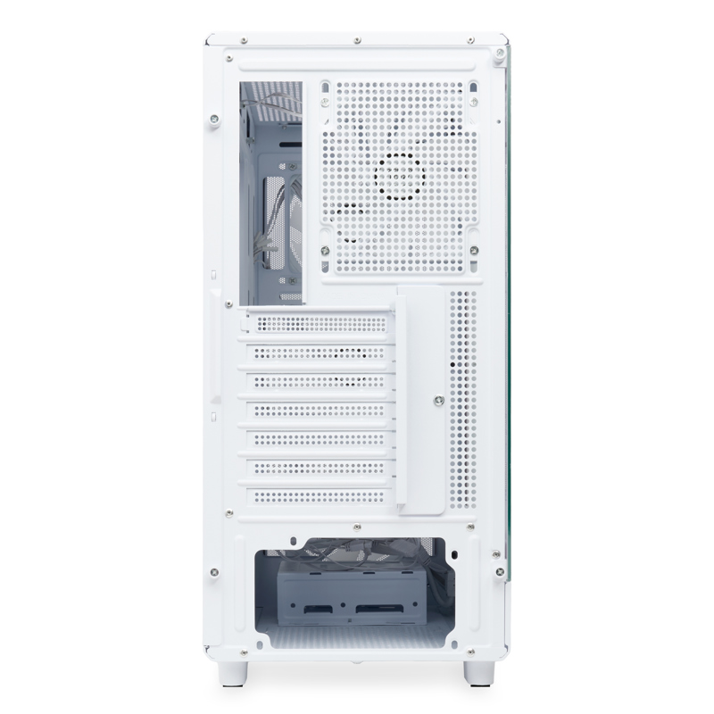 Корпус для ПК Hspd M510, Midi Tower, белый, под ATX, mATX, Mini-ITX, материал закалённое стекло, сталь, фото 5