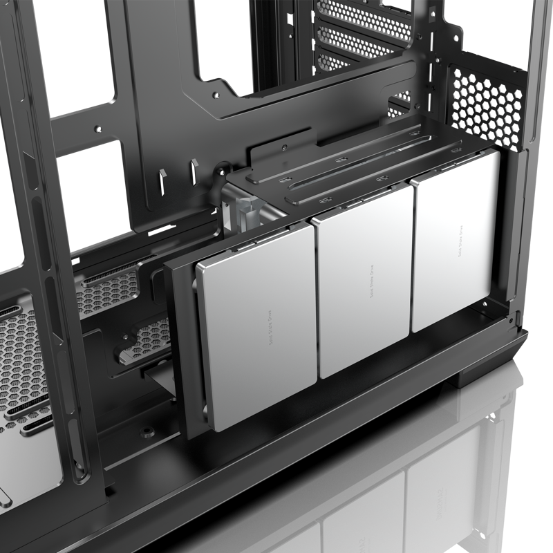 Корпус для ПК Raijintek ATREUS BT4, Midi Tower, чёрный, под ATX, E-ATX, mATX, Mini-ITX, подсветка ARGB, фото 5