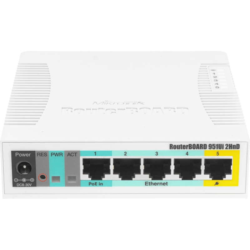 Wi-Fi роутер MikroTik RB951Ui-2HnD, 2,4 ГГц, 5 портов 100 Мбит/с, USB 2.0, VPN, фото 2