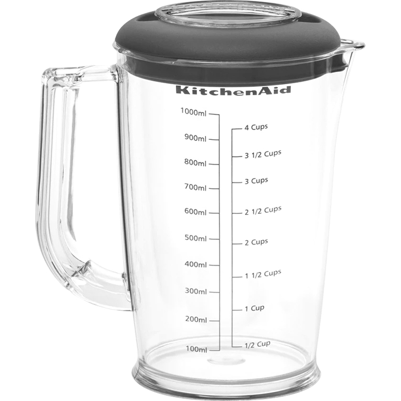 Погружной блендер KitchenAid 5KHBV83EBM, 180 Вт, измельчитель 600 мл, венчик, матовый чёрный, фото 4