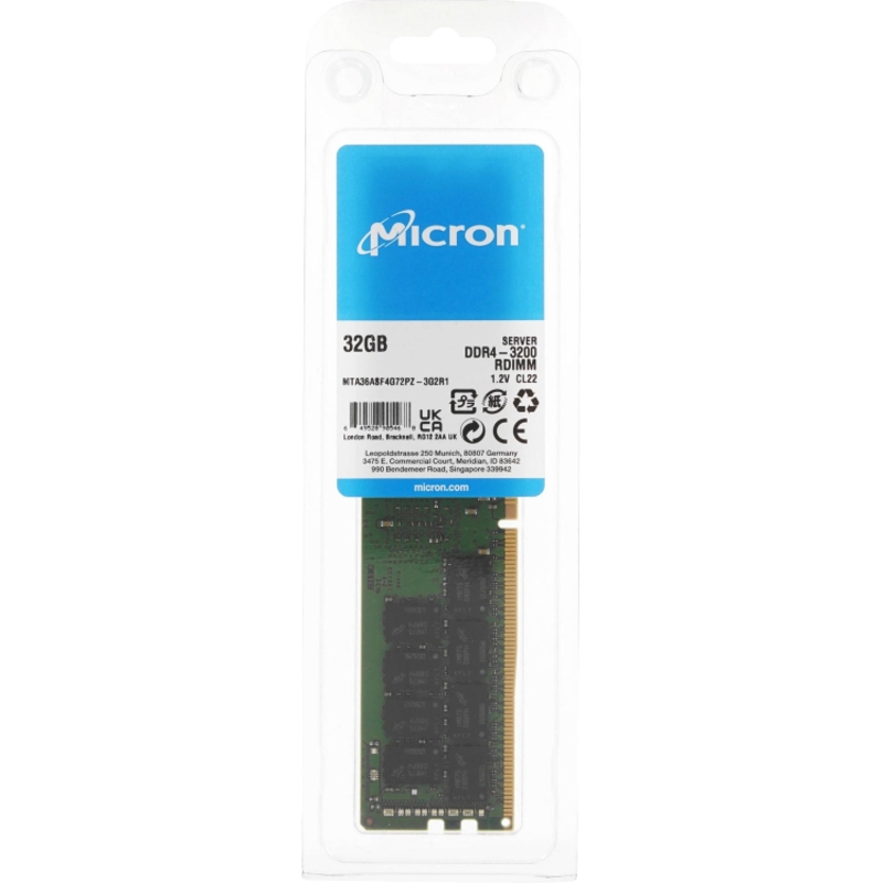 Серверная память Micron MTA36ASF4G72PZ-3G2R1TL, 32 ГБ DDR4 3200 МГц, RDIMM ECC, 2Rx4, фото 4