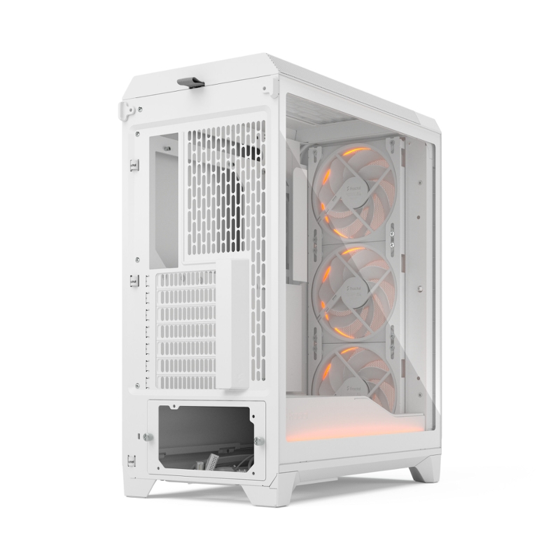 Корпус ПК без блока Case Fractal Design Meshify 3 Ambience Pro RGB TG Light Tint, Full-Tower, 3x140mm ARGB, 2xUSB-A 3.2 + 1xUSB 3.2 Type-C, E-ATX, ATX, mATX, mITX, White, фото 10