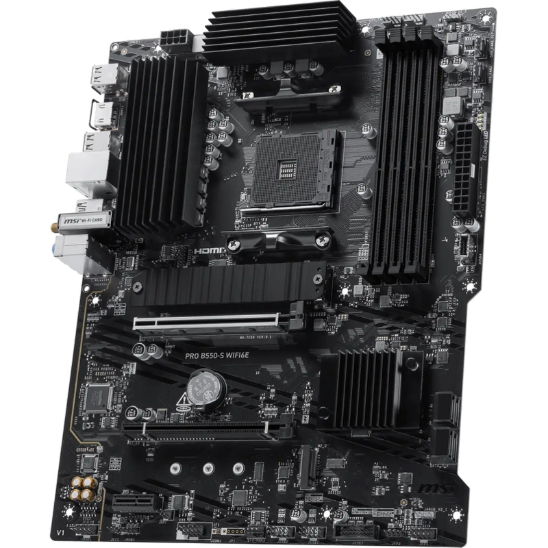 Материнская плата MSI PRO B550-S WIFI6E, AM4, AMD B550, ATX, DDR4, фото 2