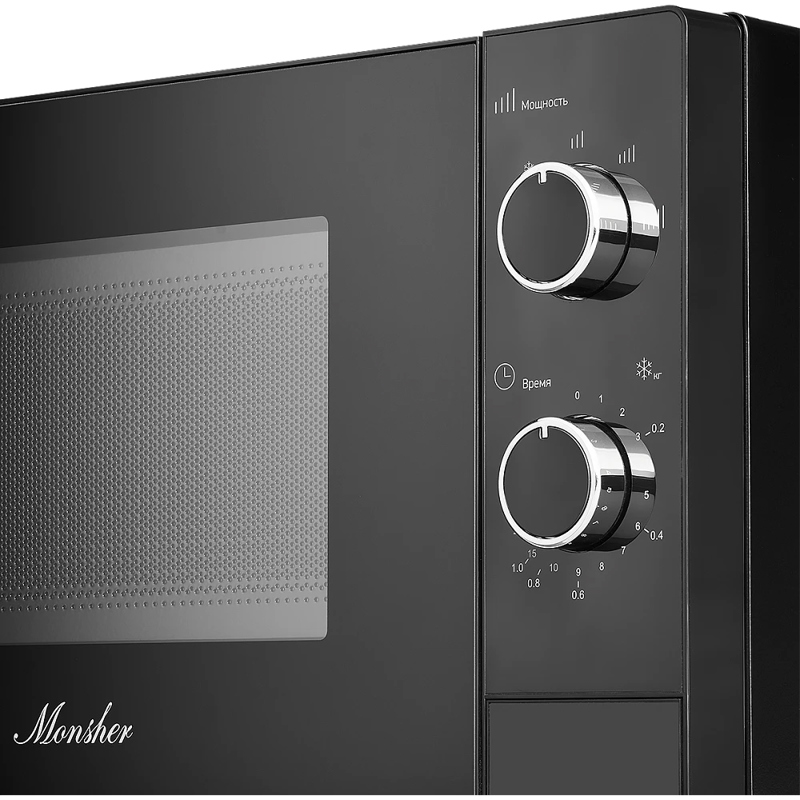Микроволновая печь Monsher MTW 204 Noir, 20 л, 700 Вт, блокировка от детей, чёрный, фото 5