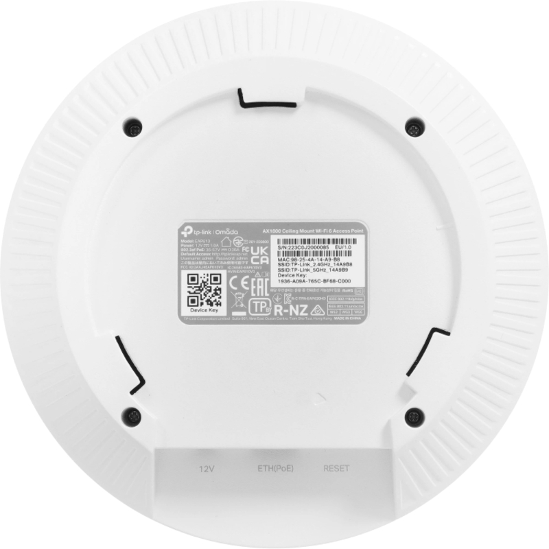 Потолочная точка доступа TP-Link EAP613, 5 шт., Wi-Fi 6, AX1800, порт 1 Гбит/с, PoE, фото 6