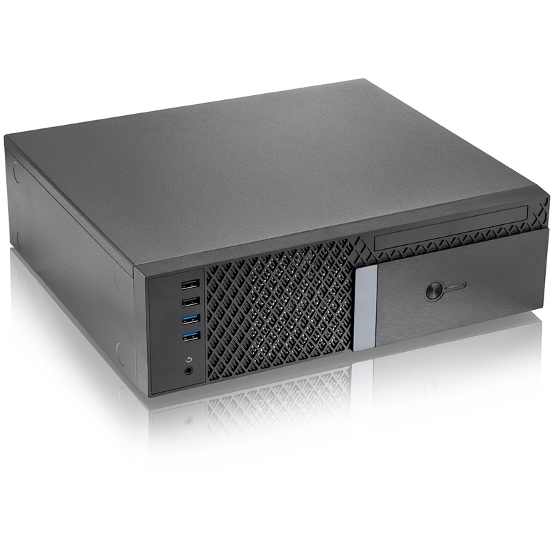 Корпус для ПК Foxline FL-1001 mATX, Slim-Desktop mITX, с БП 300 Вт, чёрный, под mATX, mITX, фото 2