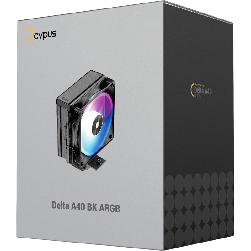 Кулер для процессора Ocypus Delta A40 BK ARGB, AM5, до 220 Вт, вентилятор 120 мм, шум 29 дБА, фото 8