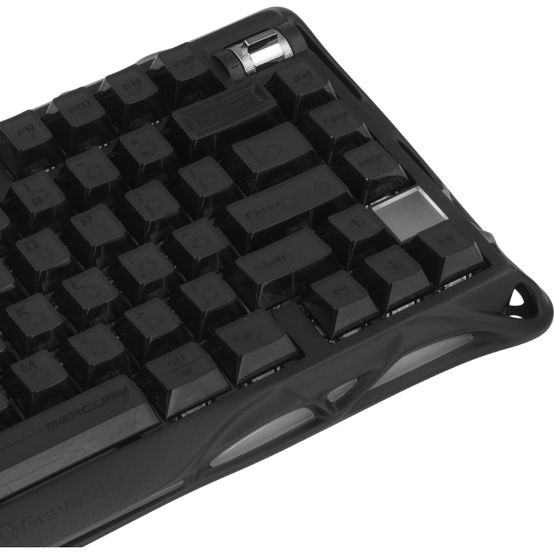 Клавиатура Gravastar Mercury K1 XTAL BLK, беспроводное подключение, белый, фото 4
