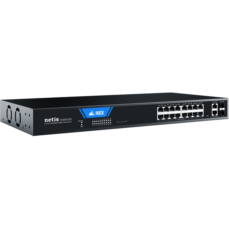 Коммутатор Netis ST220GPR-2G2S управляемый, 16 портов PoE 1 Гбит/с, 2 SFP, 225 Вт, фото 3
