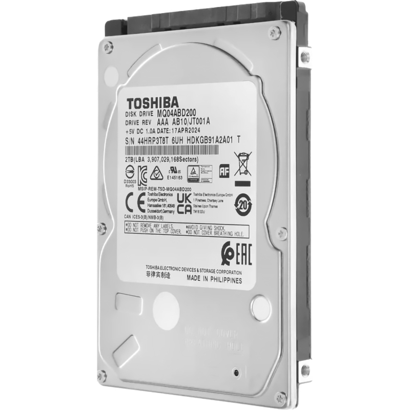 Жёсткий диск восстановленный Toshiba 2 ТБ 2,5″, 5400 об/мин, кэш 128 МБ, для ПК и ноутбуков, фото 2