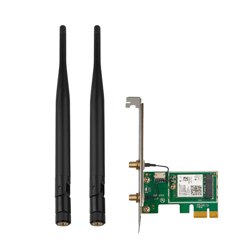 Wi-Fi адаптер Tenda E30 PCI Express, Wi-Fi 6 AX3000, Bluetooth 5.0, съёмные антенны, фото 2