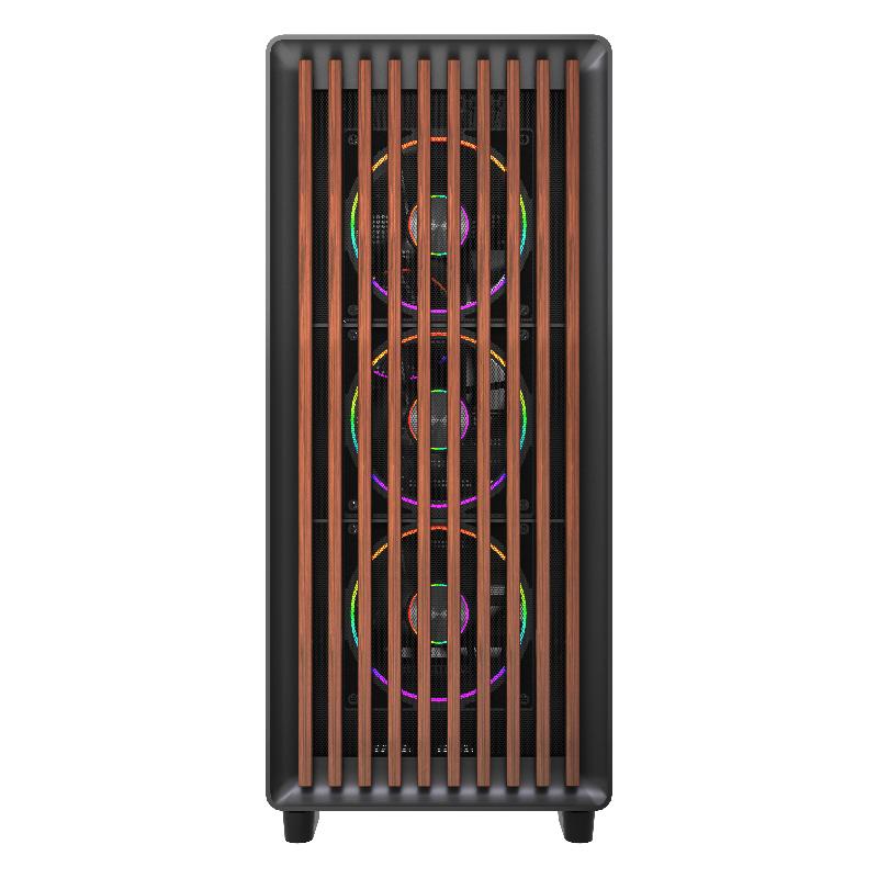 Корпус для ПК Hspd F760, Midi Tower, чёрный, под ATX, E-ATX, mATX, mITX, подсветка ARGB, фото 7