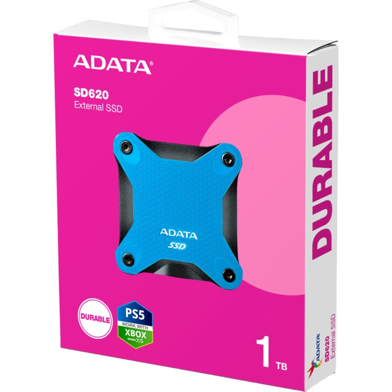 Внешний накопитель ADATA SD620, SSD 1 ТБ, USB 3.2 Gen 2 Type-A, чтение 520 МБ/с, запись 460 МБ/с, синий, фото 7
