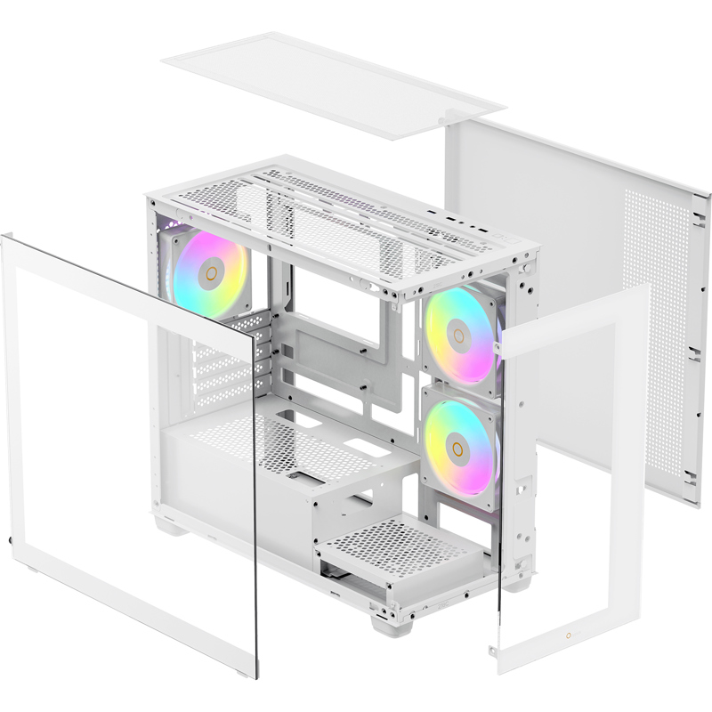 Корпус для ПК Ocypus Gamma C52 WH ARGB, Mini Tower, белый, под mATX, Mini-ITX, подсветка ARGB, фото 8