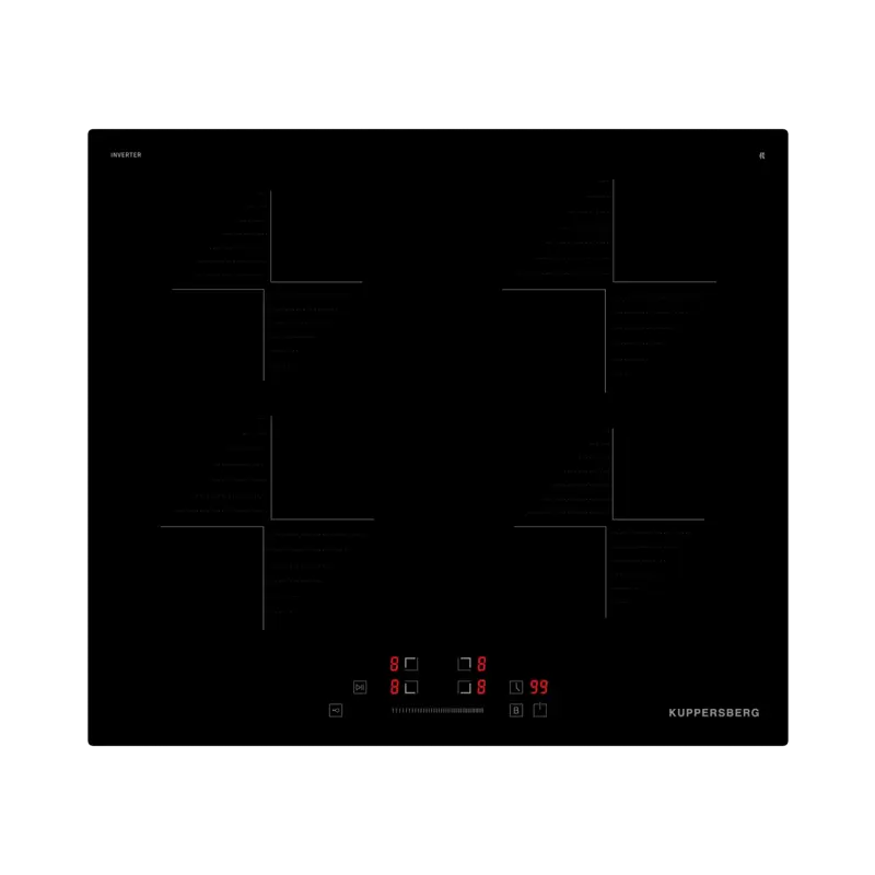 Варочная панель Kuppersberg ICI 604, индукционная, 60 см, 4 конфорки, распознавание посуды, чёрная, фото 2