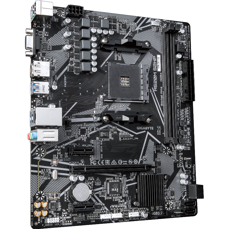 Материнская плата Gigabyte A520M S2HP, AM4, AMD A520, Micro-ATX, DDR4, фото 10