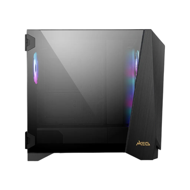 Корпус ПК без блока Case MSI MEG PROSPECT 700R, Midi-Tower, TG, 4x140mm ARGB, 2xUSB-A 3.2 + 1xUSB-C, E-ATX, ATX, mATX, mITX Black, фото 2