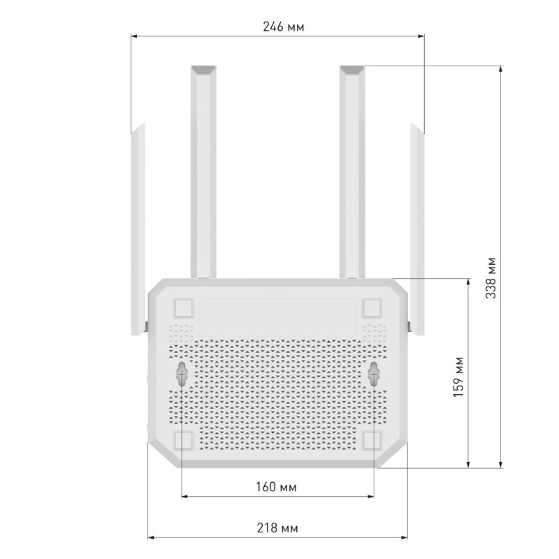 Wi-Fi роутер Netcraze Giga Mesh Wi-Fi 6 AX3000, 4 порта LAN, 2 порта USB, фото 6