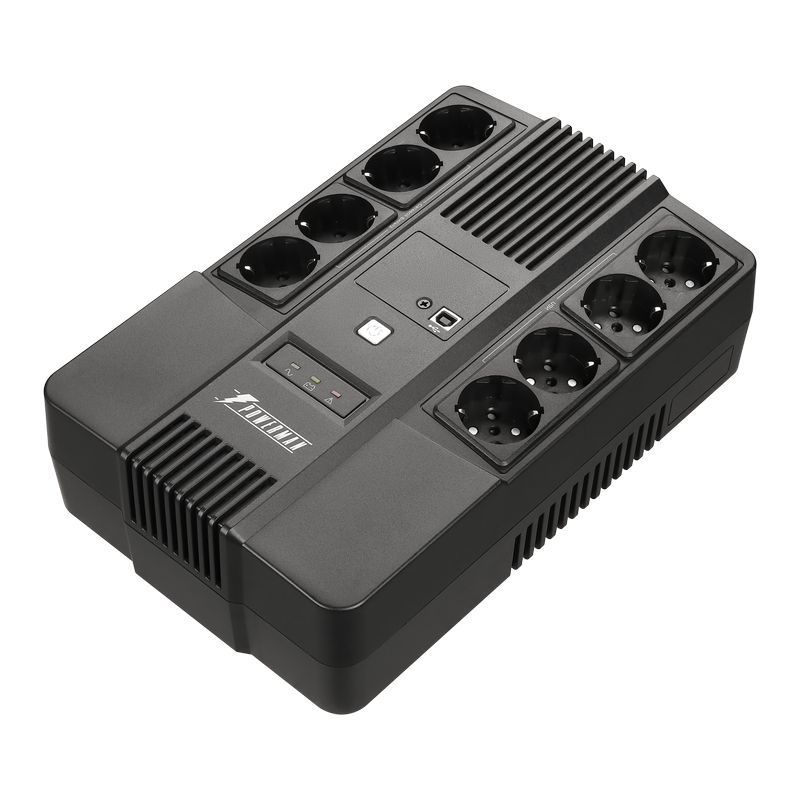 ИБП Powerman Brick 850 PLUS, 480 Вт, 8 розеток, Schuko, IEC C14, фото 4