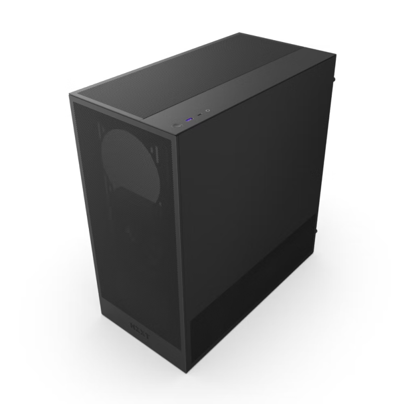 Корпус без блока Case NZXT H5 Flow (2024), Midi-Tower, TG, 1x120mm, 1xUSB-A 3.2 + 1xUSB-C 3.2, E-ATX, ATX, mATX, mITX Black, фото 2
