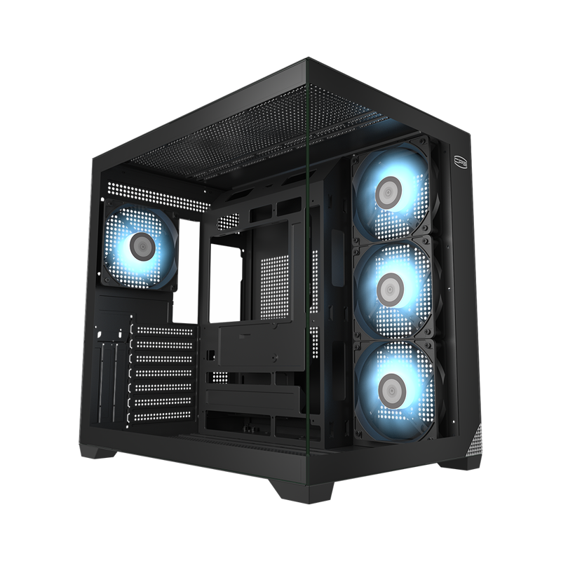 Корпус для ПК PcCooler C3T700 ARGB BK, Midi Tower, чёрный, под ATX, mATX, Mini-ITX, подсветка ARGB, фото 2
