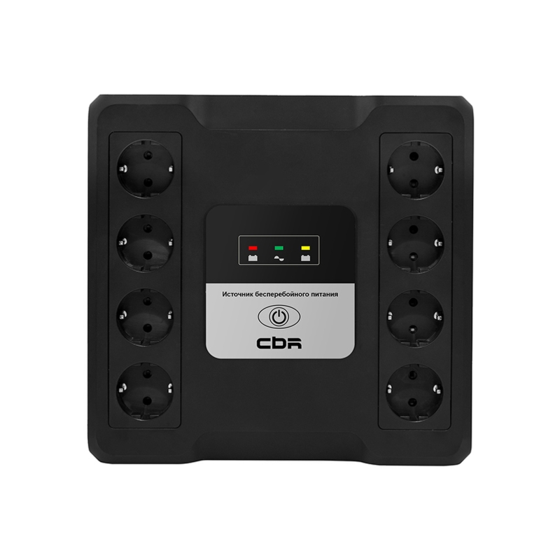 ИБП CBR 480 W 9Ah12V 8 x Shuko, 800 ВА, Line-Interactive, 8 розеток, Schuko, фото 2