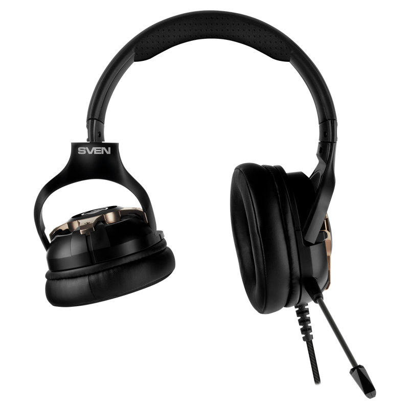 Гарнитура Sven AP-U1100MV, проводное подключение, USB Type-A, полноразмерные, чёрный, микрофон съёмный, фото 8