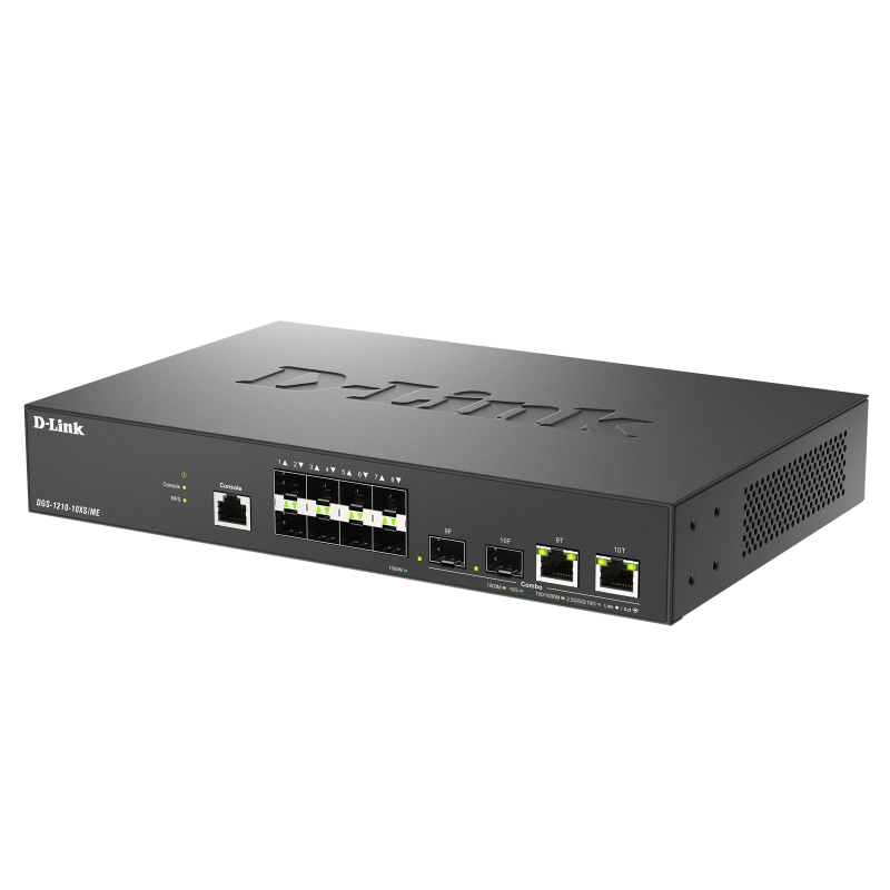 Коммутатор D-Link DGS-1210-10XS/ME управляемый L2, 8 портов SFP, 2 комбо 10GBase-T/SFP+, фото 2