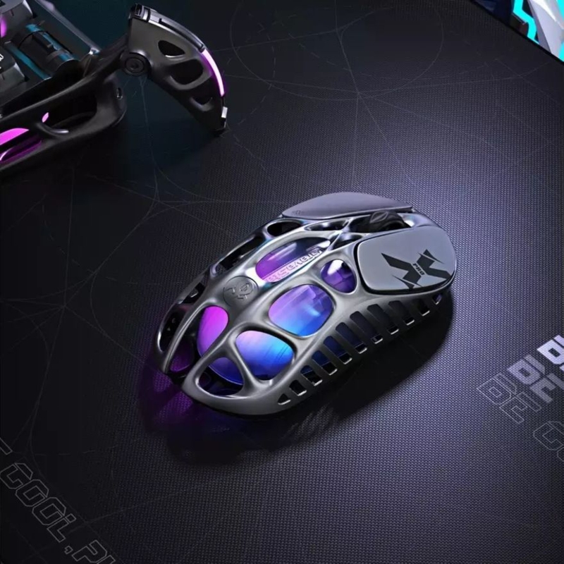Мышь Gravastar Mercury X Pro GRY, USB-C, Bluetooth, радиоканал, 32000 dpi, серый, подсветка, фото 7