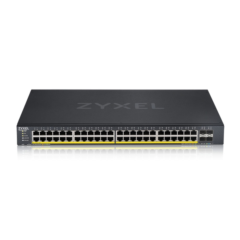 Коммутатор ZYXEL XGS1935-52HP смарт, 48 портов PoE+ 1 Гбит/с, 4 SFP+ 10 Гбит/с, 375 Вт, фото 2