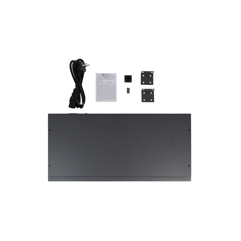 PoE-коммутатор Origo OS2228P неуправляемый, 24 порта PoE+ 1 Гбит/с, 2 комбо-порта SFP, 370 Вт, 19″, фото 4