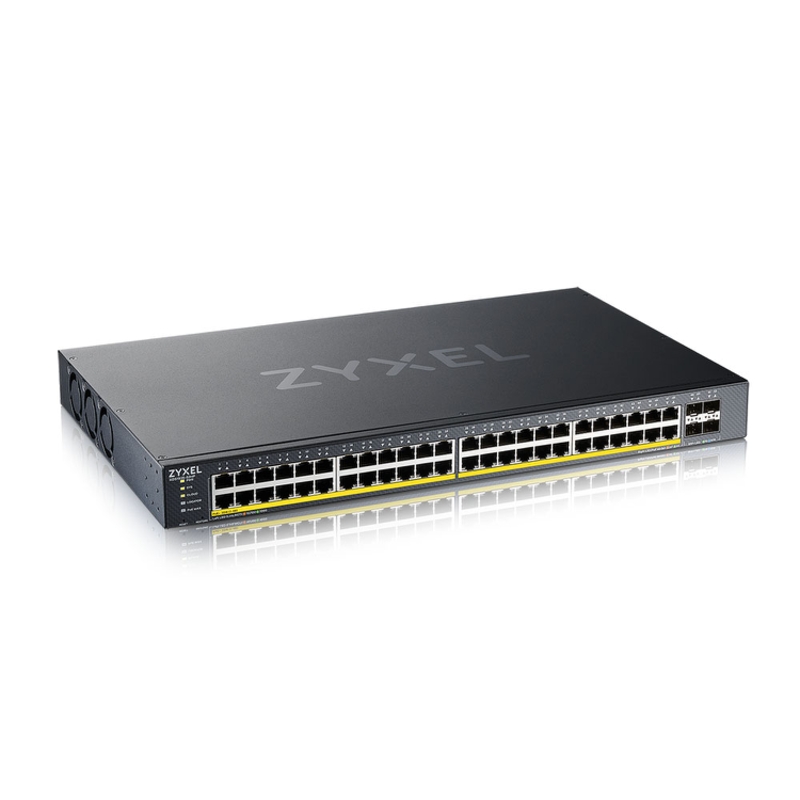 Коммутатор ZYXEL XGS1935-52HP смарт, 48 портов PoE+ 1 Гбит/с, 4 SFP+ 10 Гбит/с, 375 Вт, фото 4