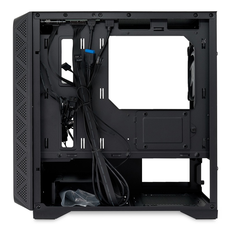 Корпус для ПК Hspd M321, Mini Tower, чёрный, под mATX, Mini-ITX, материал закалённое стекло, сталь, фото 7