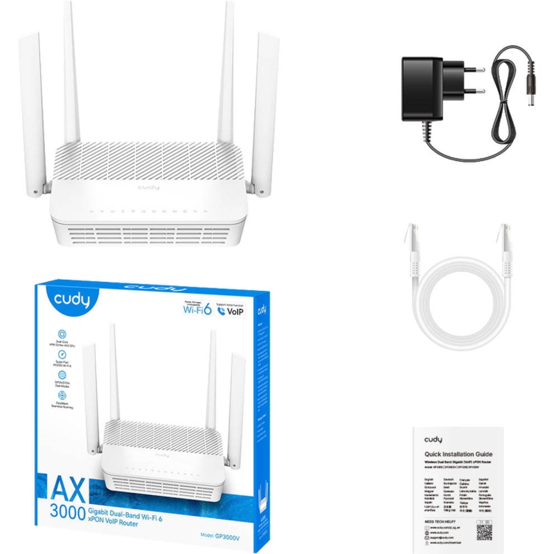 Wi-Fi роутер Cudy V2.0, Wi-Fi 6, 4 порта LAN, фото 5