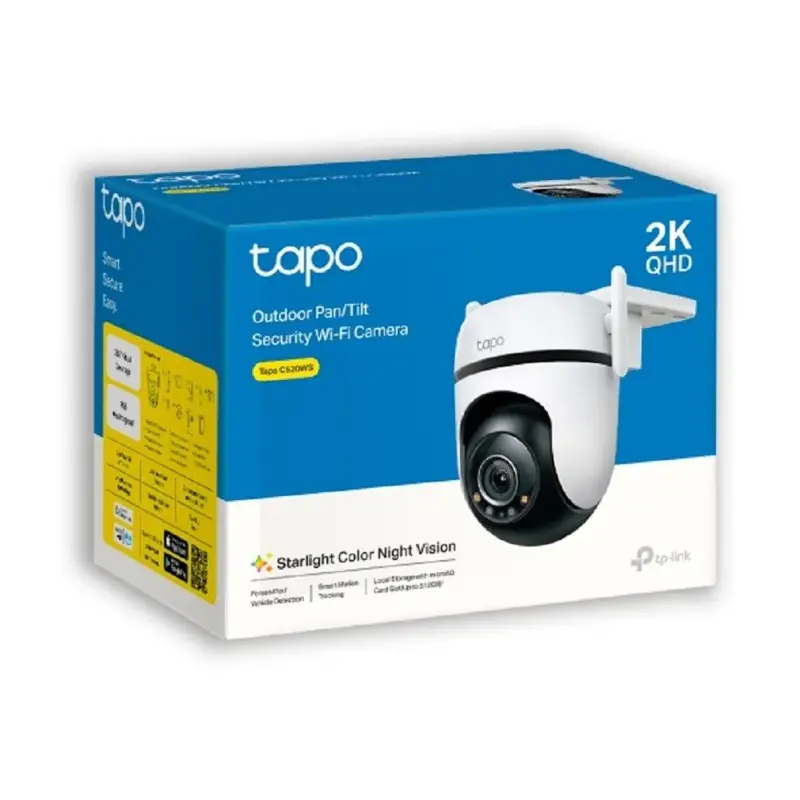 IP-камера TP-Link Tapo C520WS уличная поворотная, 4 Мп, Wi-Fi, ИК-подсветка, микрофон, microSD до 512 ГБ, фото 5