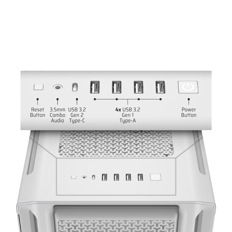 Корпус для ПК Corsair 5000T, Midi Tower, белый, под ATX, E-ATX, mATX, Mini-ITX, фото 4