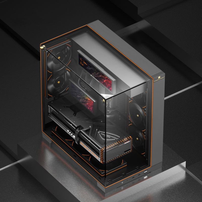 Корпус для ПК Thermalright A70 Vision, Midi Tower, чёрный, под ATX, mATX, mITX, подсветка ARGB, фото 7