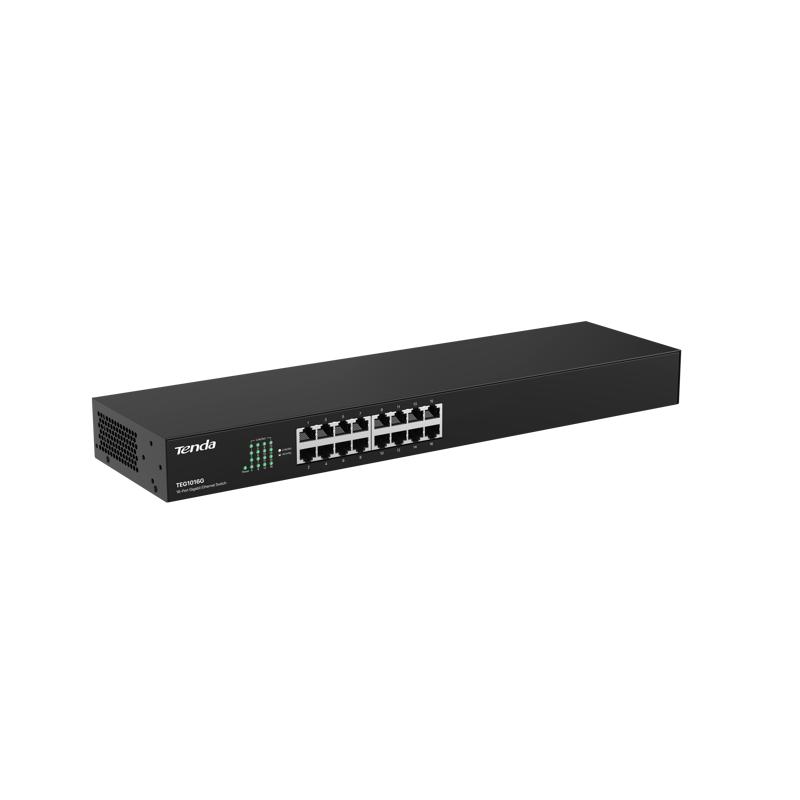 Коммутатор Tenda IP-COM G1016G неуправляемый, 16 портов 1 Гбит/с, для стойки, фото 3