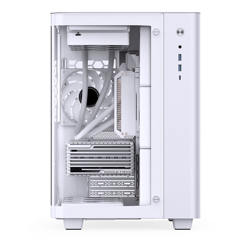 Корпус для ПК Jonsbo TK-3, Mini Tower, белый, под ATX, mATX, Mini-ITX, материал закалённое стекло, сталь, фото 6