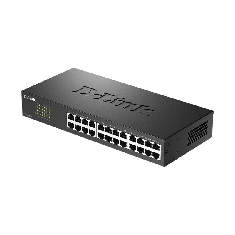 Коммутатор D-Link DES-1024D неуправляемый, 24 порта 100 Мбит/с, для стойки 19″, фото 2
