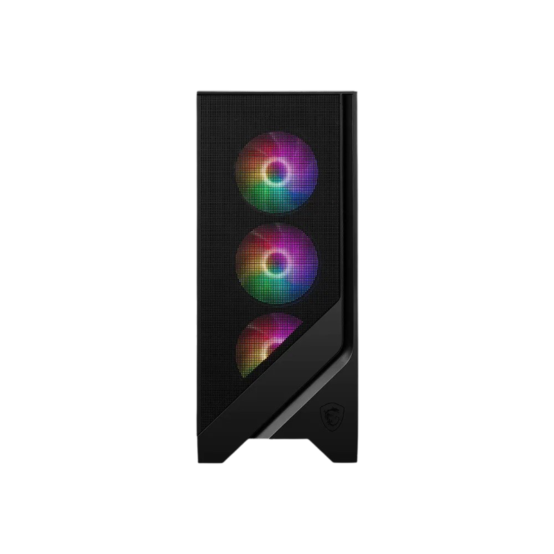 Корпус ПК без блока Case MSI MAG FORGE 120A AIRFLOW, Midi-Tower, TG, 6x120mm ARGB, 2xUSB-A 3.0, ATX, mATX, mITX Black, фото 3