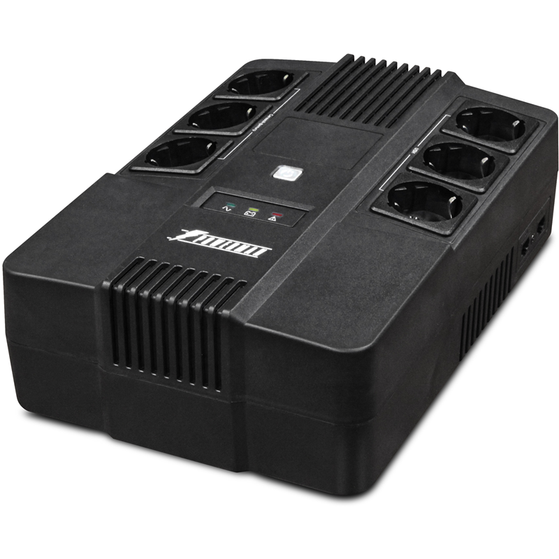 ИБП Powerman Brick 800, 480 Вт, Line-Interactive, 6 розеток, Schuko, фото 4