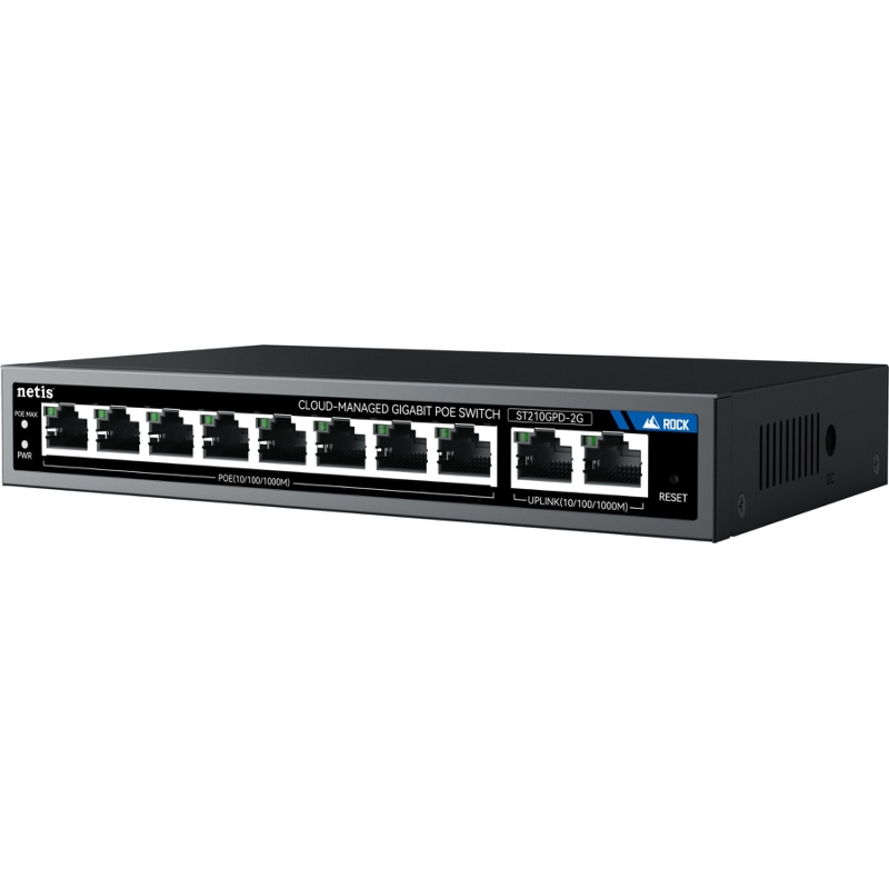 Коммутатор Netis ST210GPD-2G управляемый, 8 портов PoE 1 Гбит/с, 2 порта 1 Гбит/с, 117 Вт, фото 3