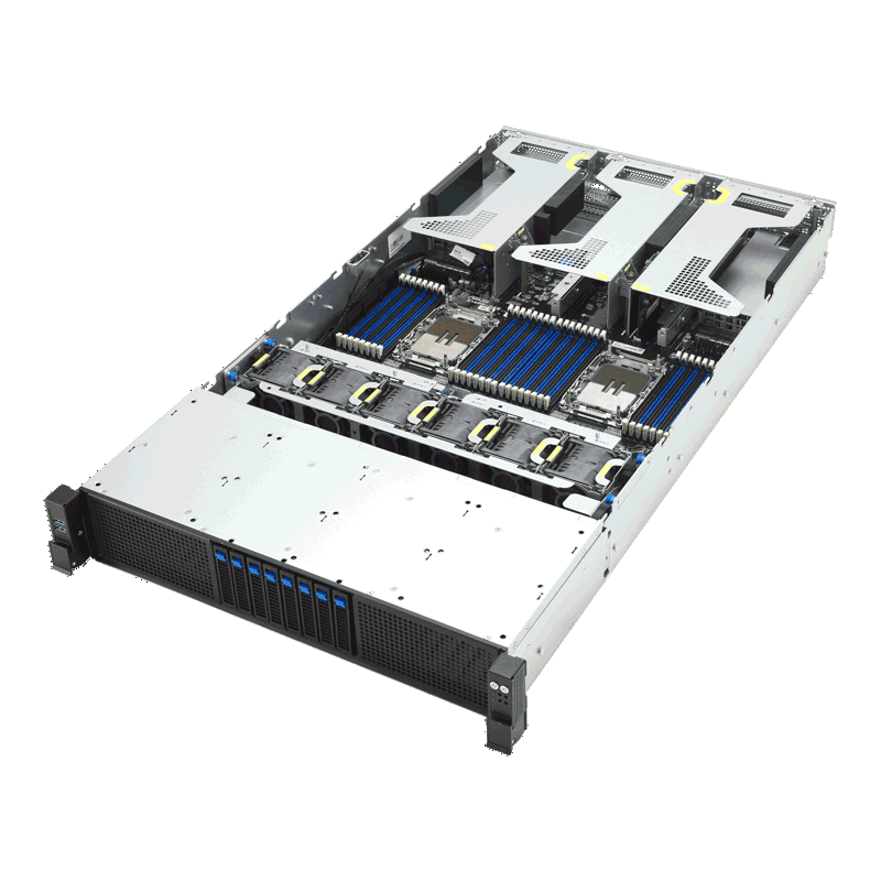 Серверная платформа ASUS RS720-E12-RS8G, 2U, 2x LGA 4710, 32x DDR5 6400, 8 x 2.5" hsb 8x SATA/SAS*/NVMe, 8x PCIe slots* + 2x OCP3.0* (ASUS 90SF03T1-M000H0), фото 4