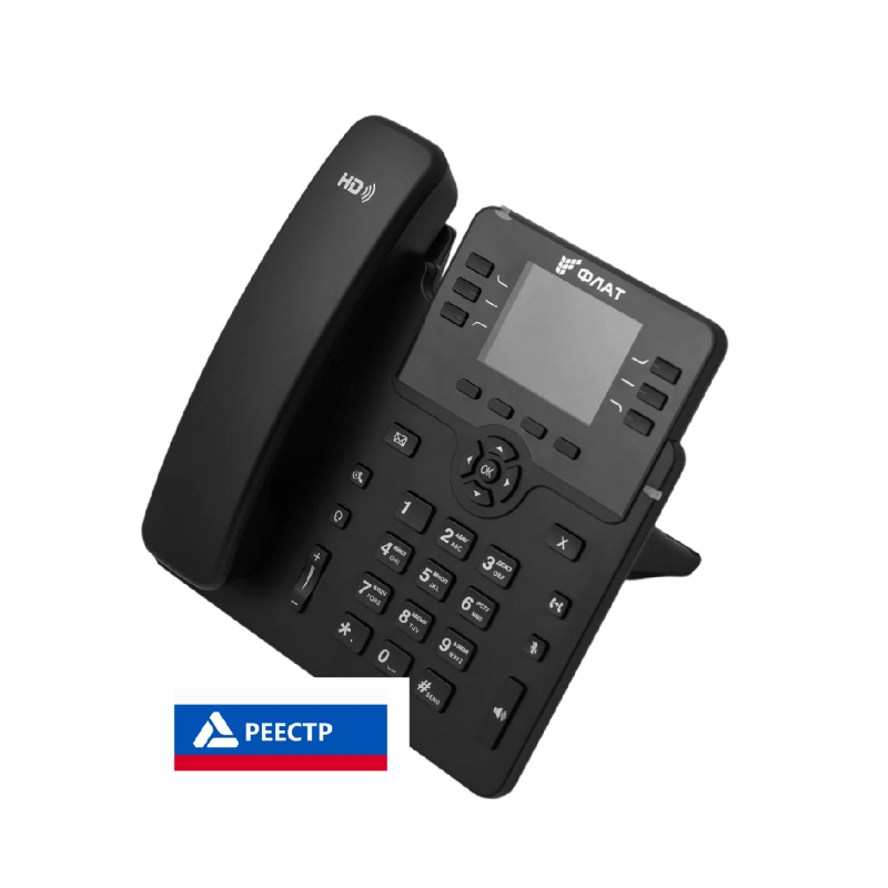 ЖК-дисплей, ТОРП ФЛАТ-ПРО - Российское VOIP оборудование. Flat-Phone B6: 6 SIP-аккаунтов, фото 2
